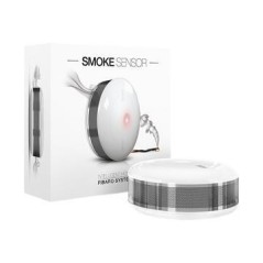 Fibaro Smoke Sensor & Temperature Sensor - SLV White | Smart Home Safety & Comfort